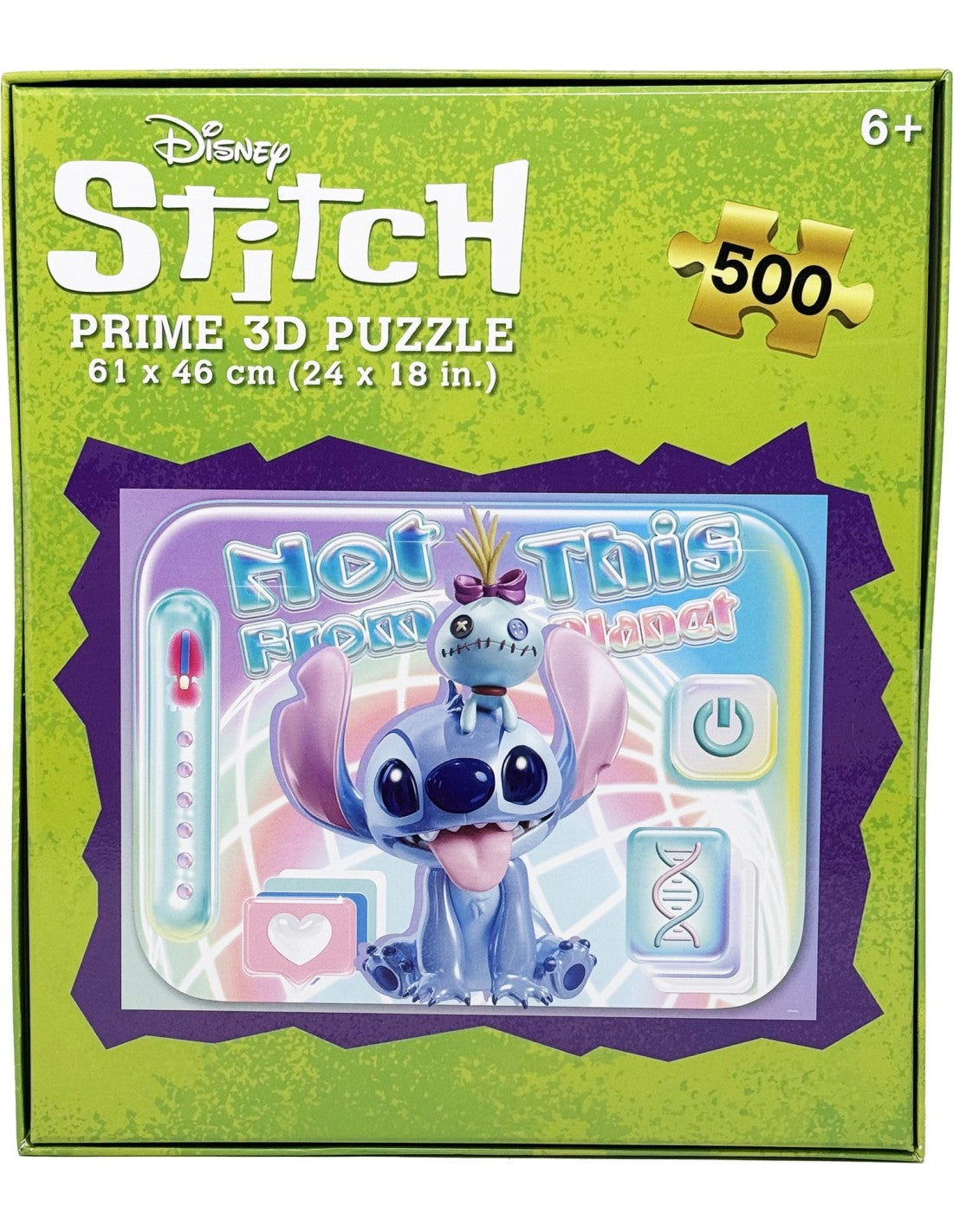 Disney Stitch #3 puzzle back box packaging with 3D stitch character and detail