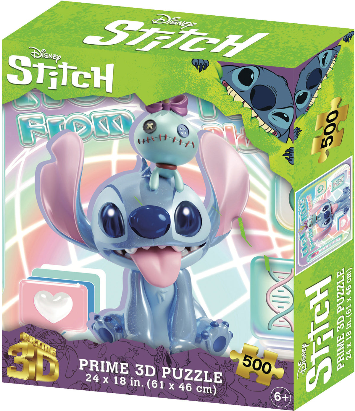 Disney Stitch #3 puzzle box packaging with 3D stitch character