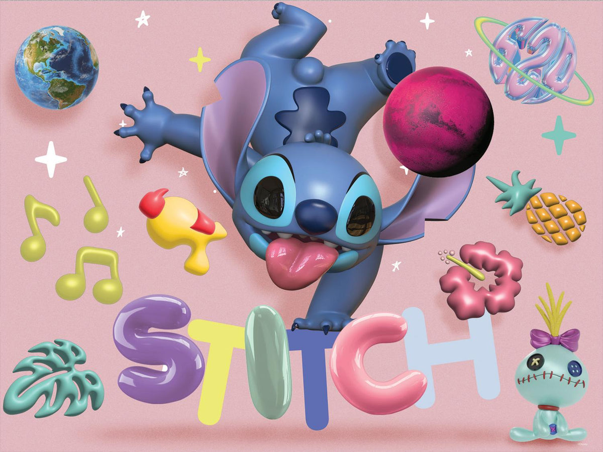Disney Stitch #4 puzzle poster featuring stitch character and sceen