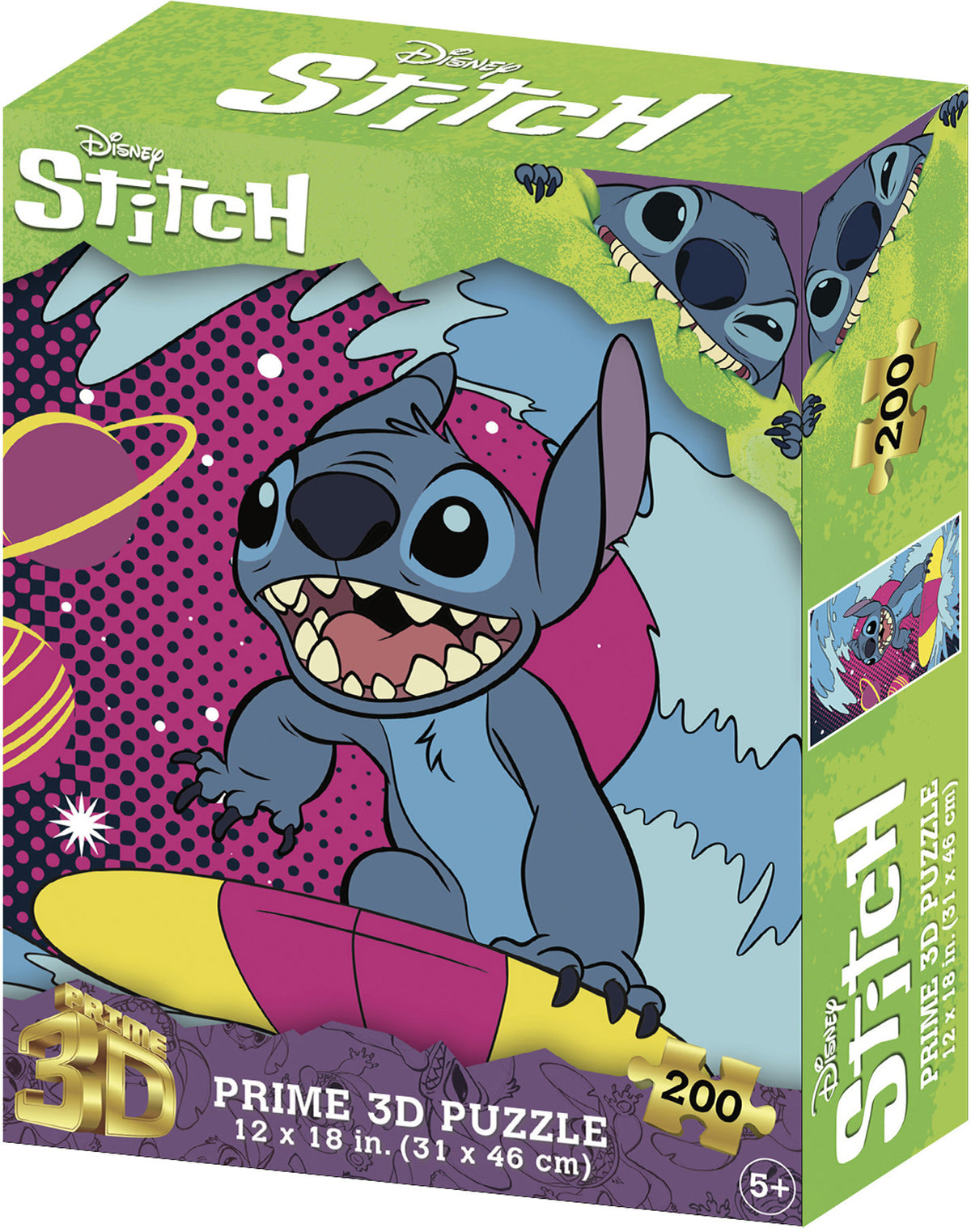 Prime 3D Disney Stitch 200-piece puzzle packaging image