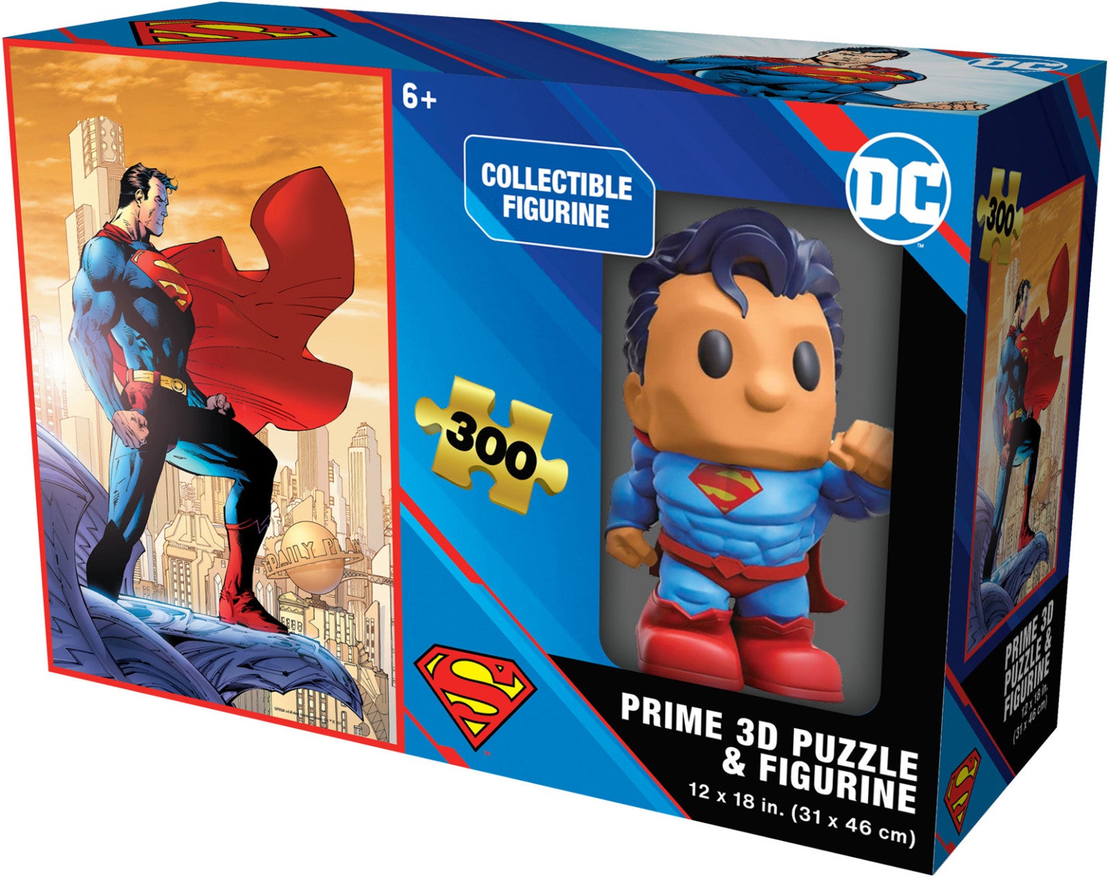Prime3D Puzzle and Figurine Superman - 300 piece Jigsaw - Good Games