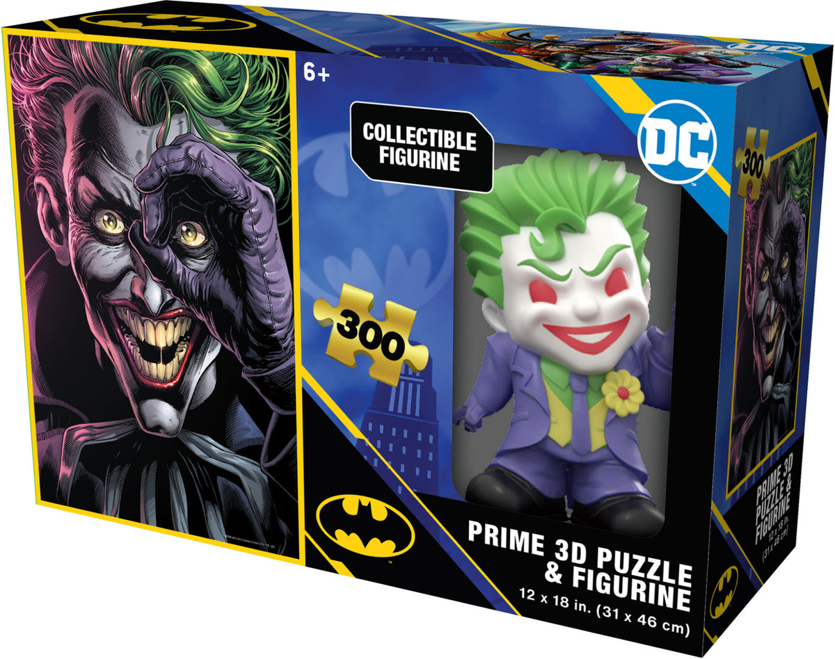 Prime 3D Joker Puzzle &amp; Figurine, 300 pc, 12x18in (31x46cm)
