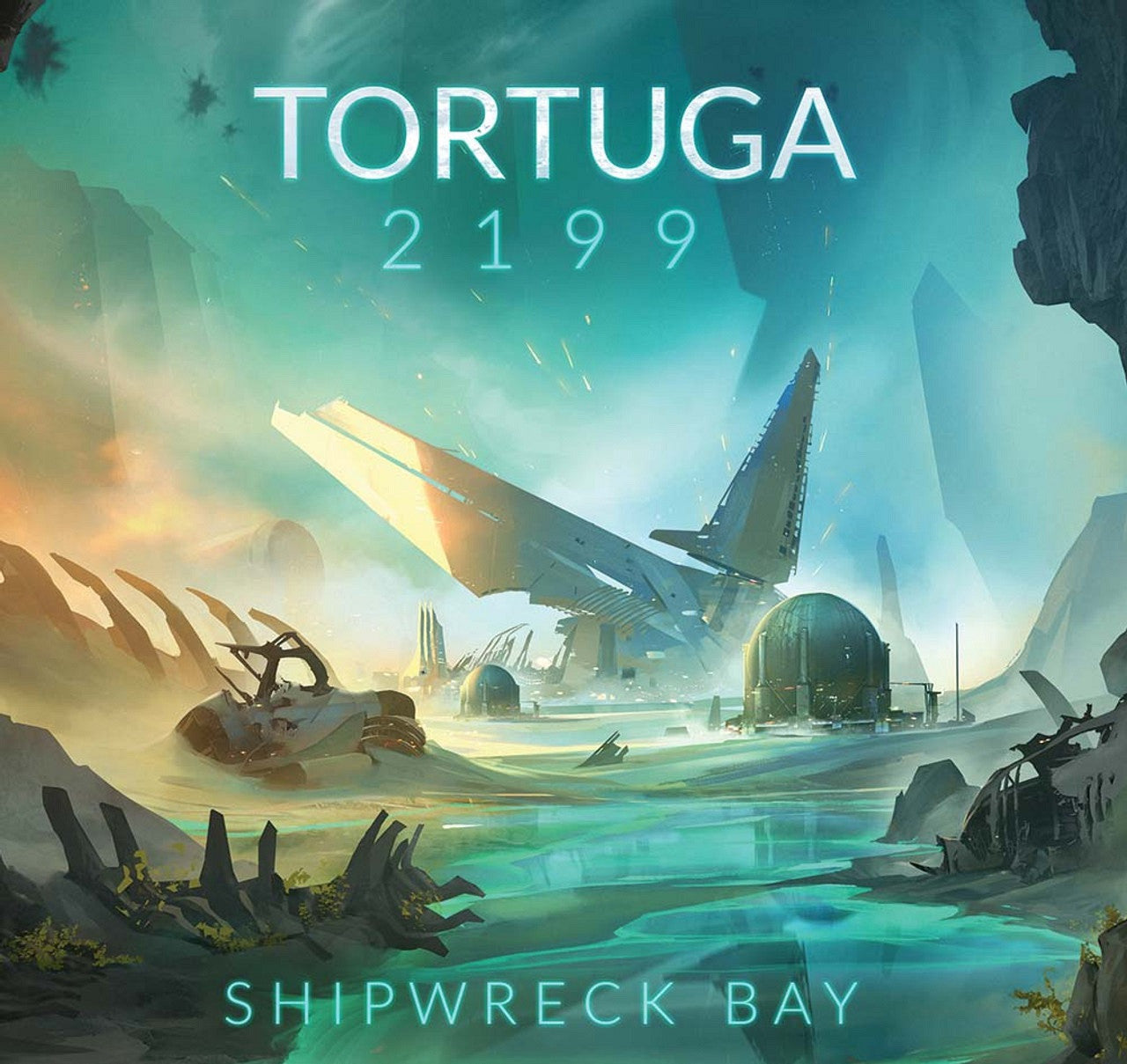 Tortuga 2199: Shipwreck Bay Expansion box featuring sci-fi pirate artwork