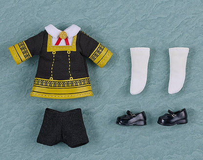 Spy x Family Nendoroid Doll Anya Forger Eden Academy uniform outfit set includes black and yellow dress shorts white socks and black shoes