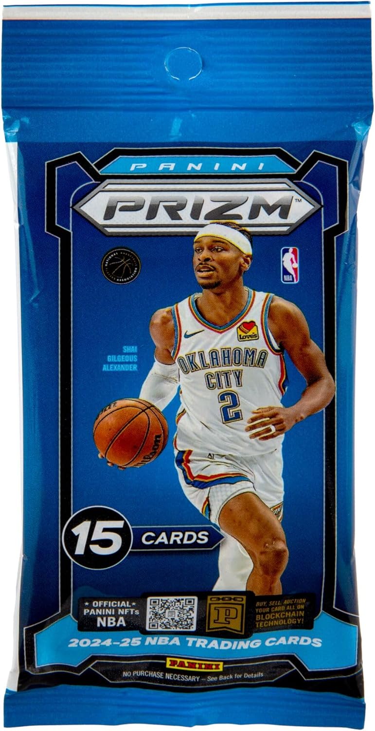 2024 Prizm Basketball Trading Cards Fat Pack - Side of Sealed Retail Packaging