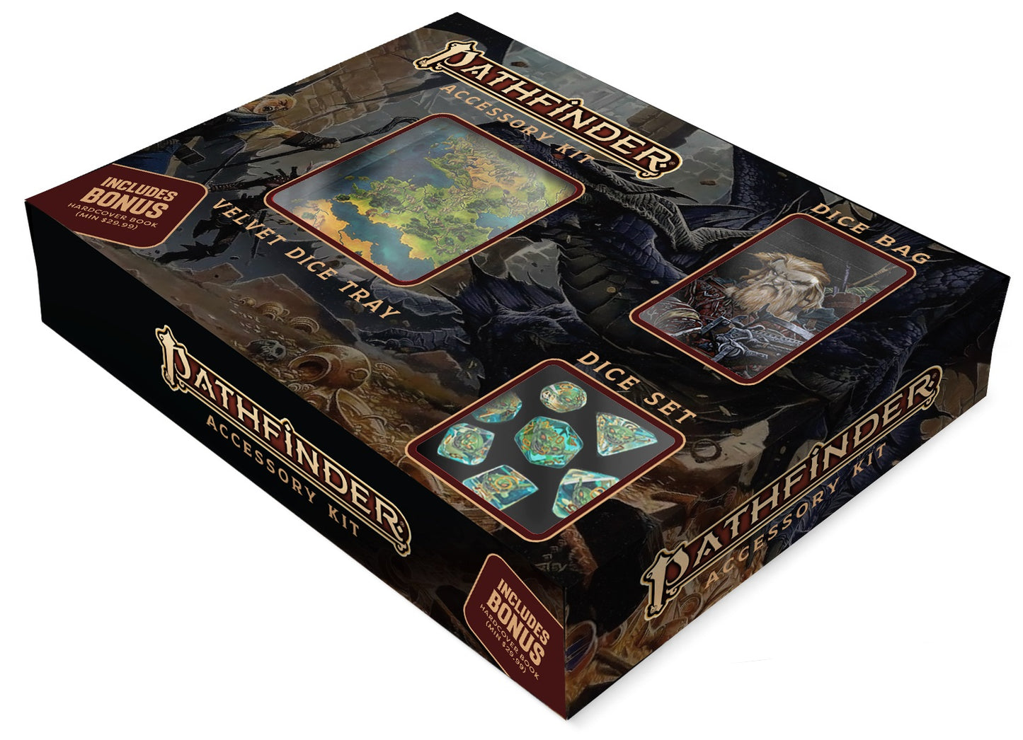 MDG Pathfinder Bundle Dice Set/Dice Bag/Dice Tray - Good Games