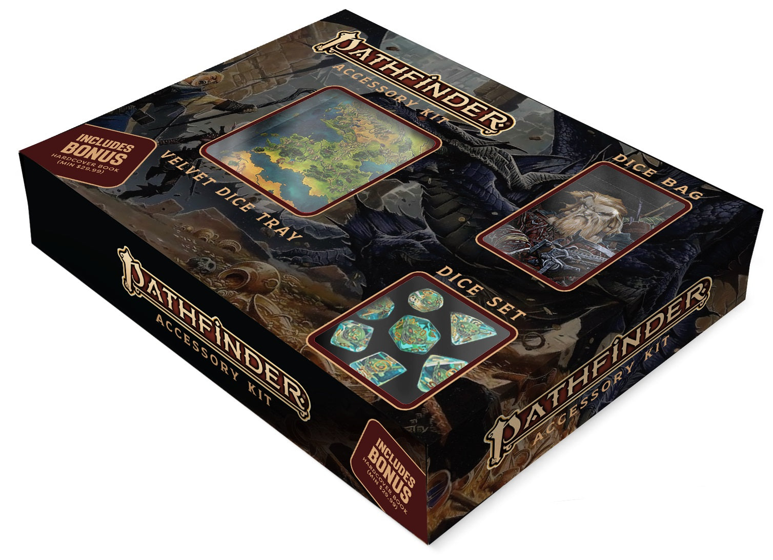 MDG Pathfinder Bundle Dice Set/Dice Bag/Dice Tray - Good Games