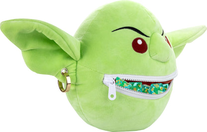 Pathfinder Goblin Plush Dice Bag shown from side