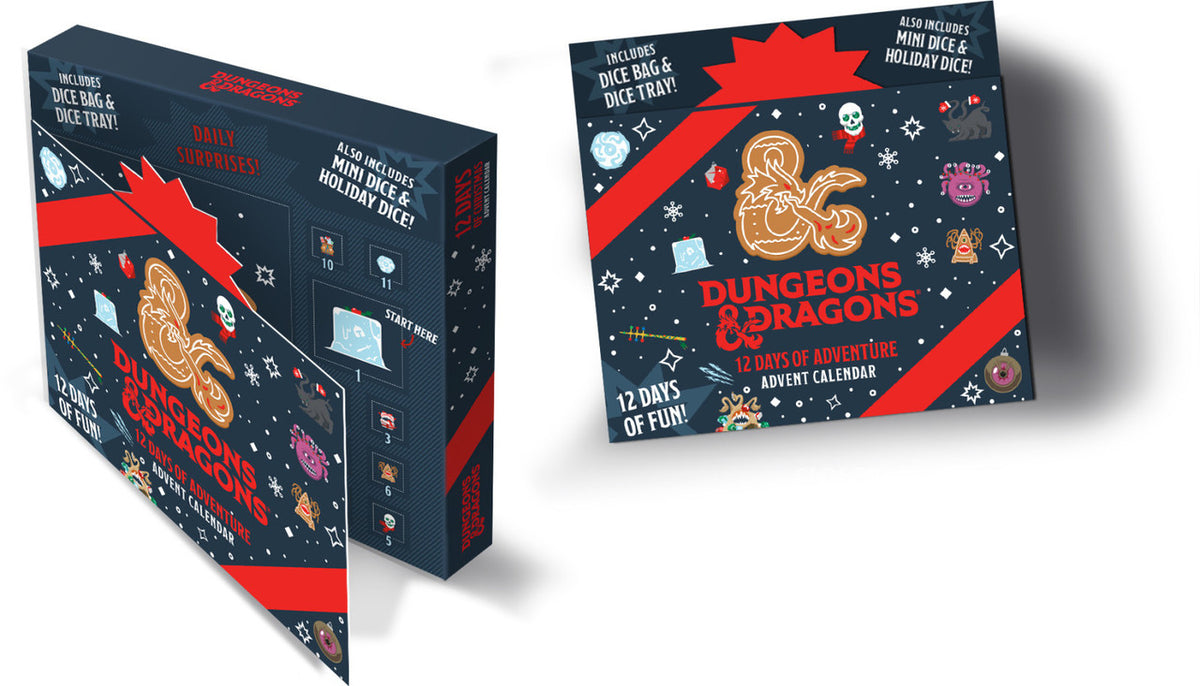 Dungeons &amp; Dragons 12 Days of Adventure Advent Calendar with Dice Bag and Tray