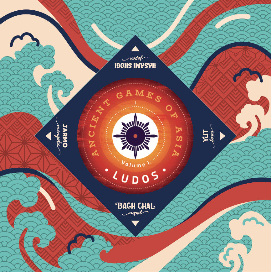 A box of LUDOS Asia board game set showing five traditional games included