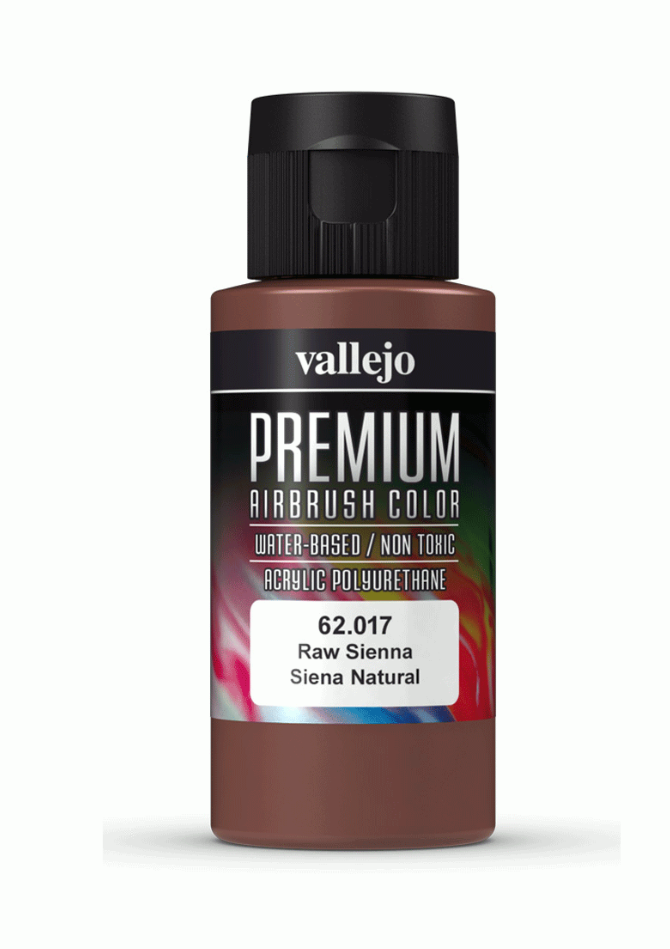 Vallejo Premium Airbrush Colour 60ml - Raw Sienna - Good Games
