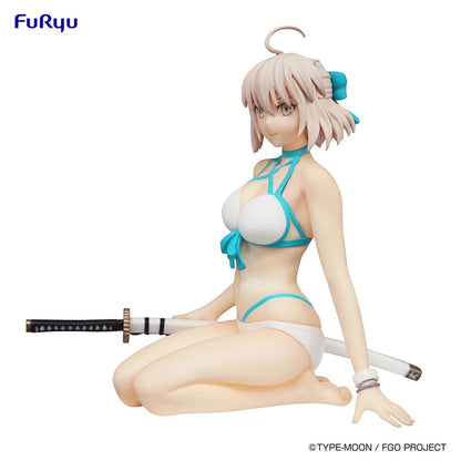 Rear view of Assassin Okita J Soji figure showing hair and outfit details