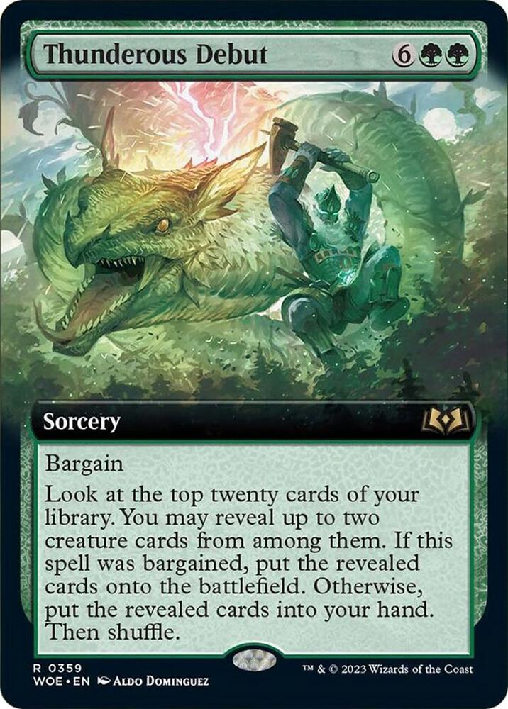Thunderous Debut 359/276 (Wilds of Eldraine)  - Extended Art Foil