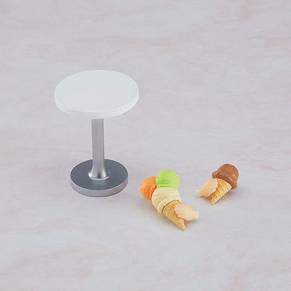 Assorted parfait and dessert parts from the Nendoroid More collection