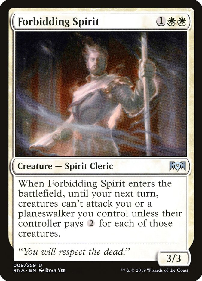 Forbidding Spirit 9/259 (Ravnica Allegiance) 