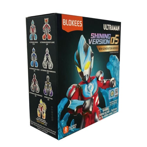 Blokees Figures - Ultraman (Luminous Eyes & Chest) 73205 - Shining Version 05 - New Generation Heroes - 6 In 1 Blind Box