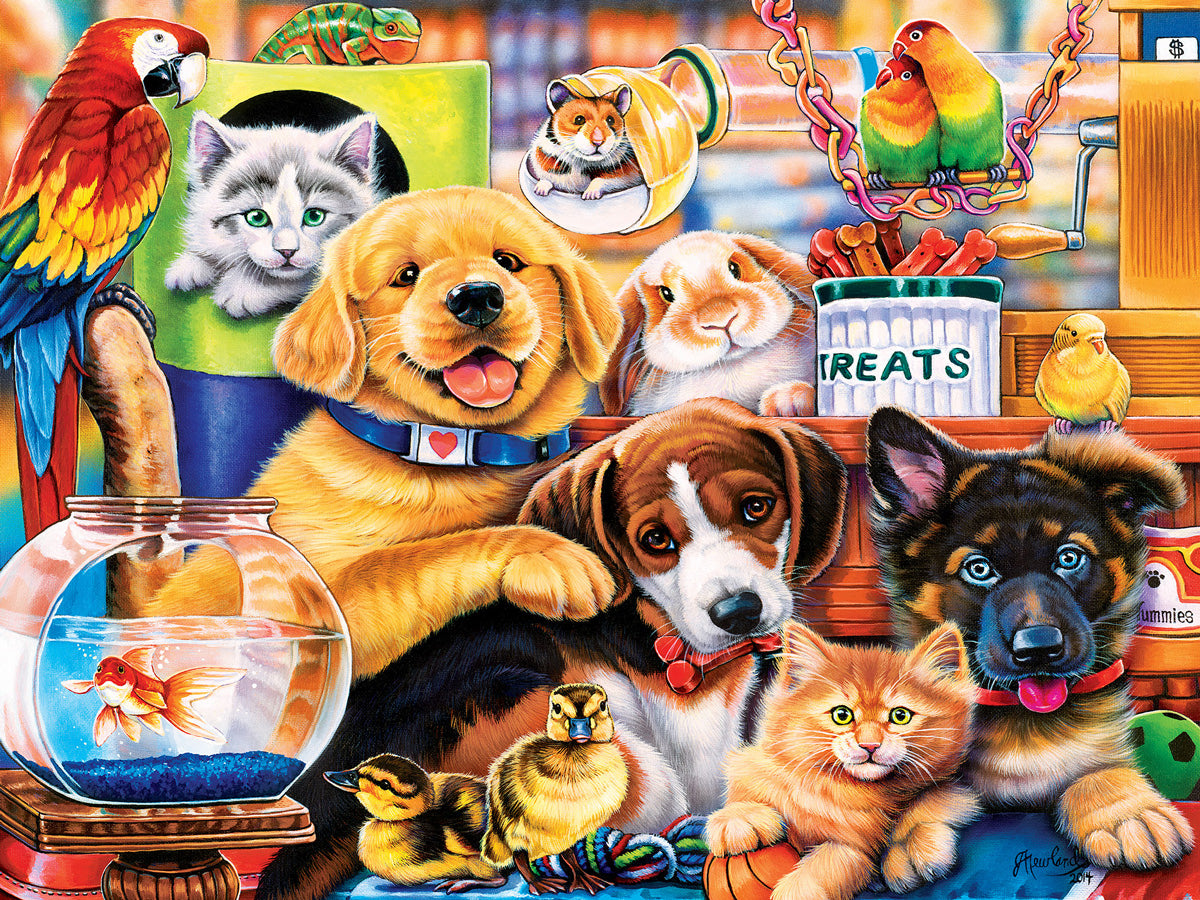 MasterPieces - Playful Paws Home Wanted Ez Grip 300 Piece Jigsaw - Good Games