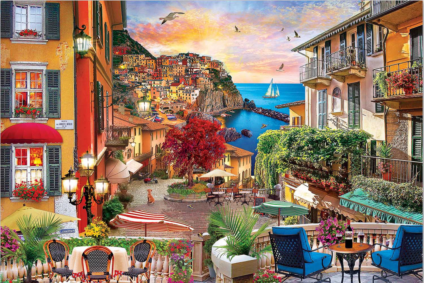 MasterPieces - Travel Diary Italian Afternoon 550 Piece Jigsaw - Good Games