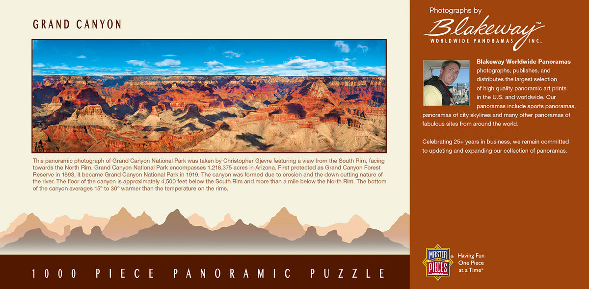 Masterpieces Grand Canyon City Arizona Panoramic - 1000 piece Jigsaw