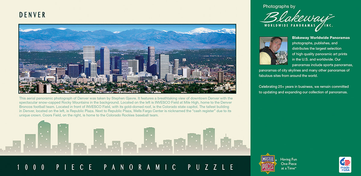 Masterpieces Denver City Colorado Panoramic - 1000 piece Jigsaw - Good Games