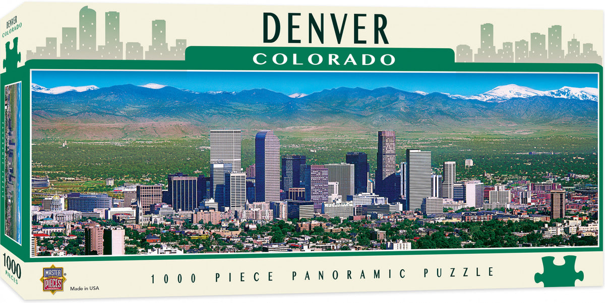 Puzzle box of Masterpieces Denver panoramic 1000-piece jigsaw