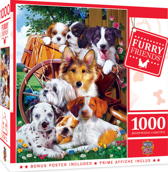 MasterPieces - Furry Friends Ready for Work 1000 Piece Jigsaw - Good Games