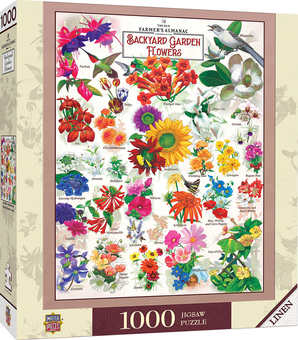 MasterPieces - Farmers Almanac Garden Florals 1000 Piece Jigsaw - Good Games