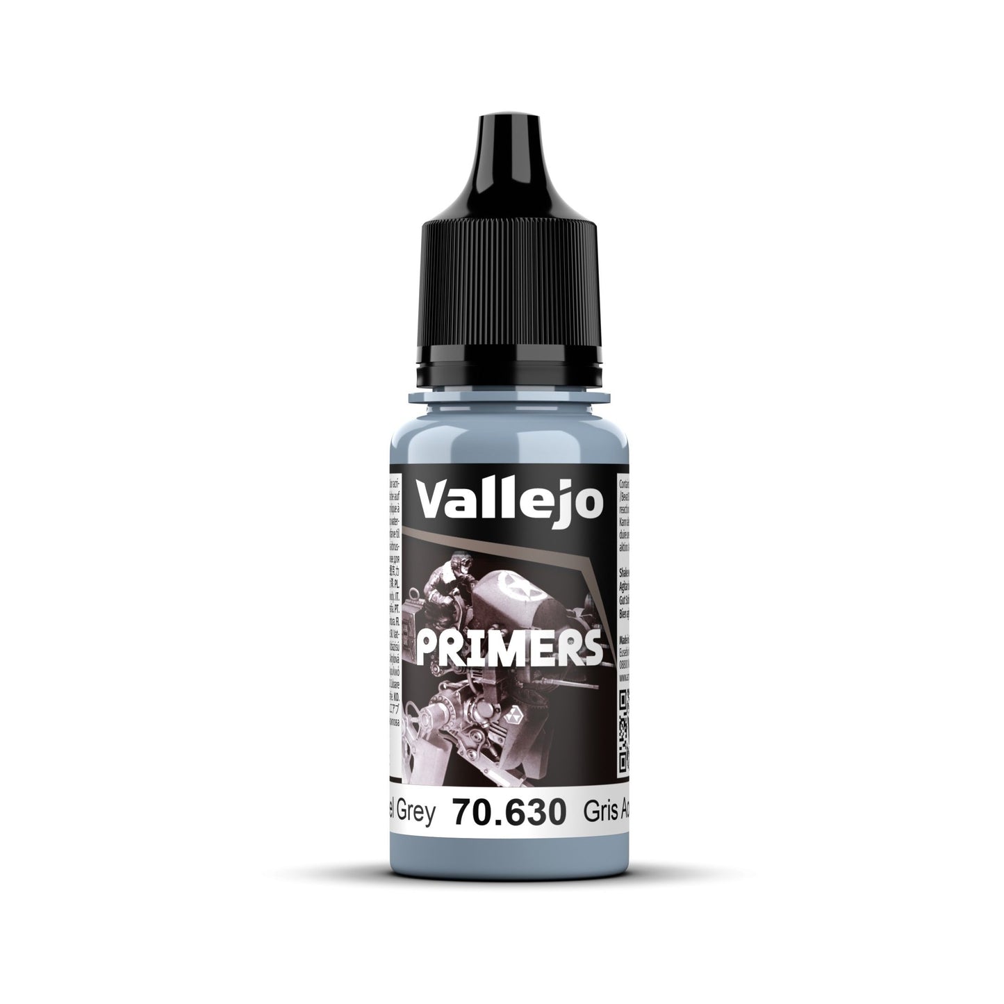 Vallejo Surface Primer - Steel Grey 18ml - Good Games