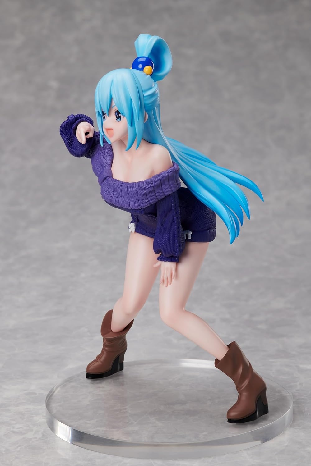 Back view of Aqua figure highlighting cape and intricate sculpt details
