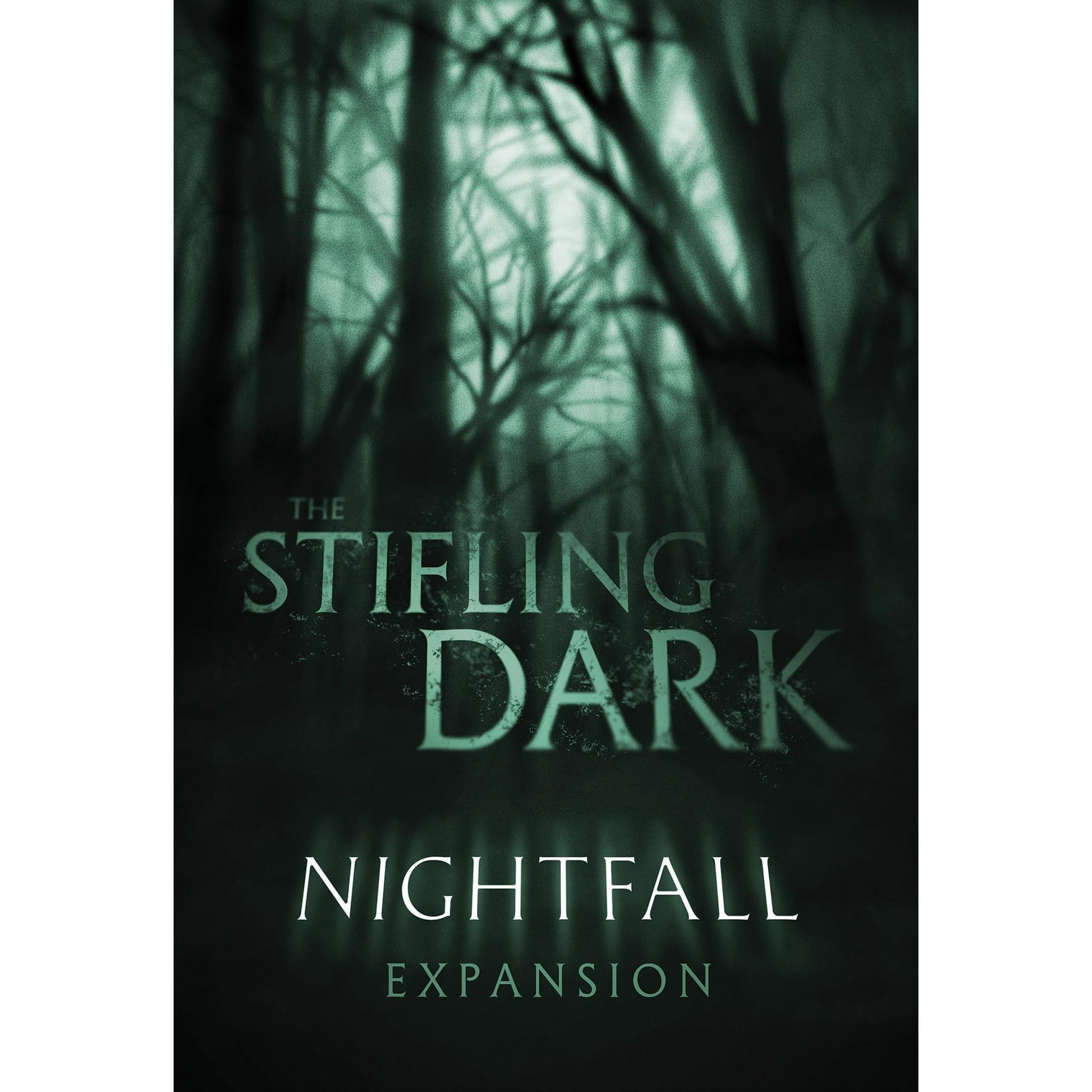 A dark, silhouetted forest forms the cover for "The Stifling Dark Nightfall Expansion"