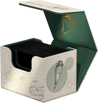 Open card deck box featuring Felix Felicis potion art, green interior, and filled with black trading cards
