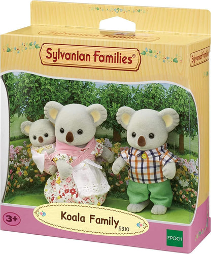 Boxed Sylvanian Families Koala Family toy set with three flocked koala figures