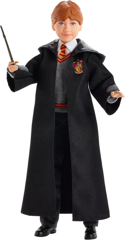 Ron Weasley doll in his Gryffindor uniform, holding a wand