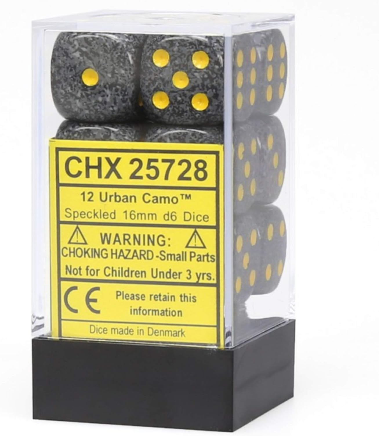 Chessex - Speckled 16mm D6 Dice 12-Piece Set - Urban Camo - Good Games