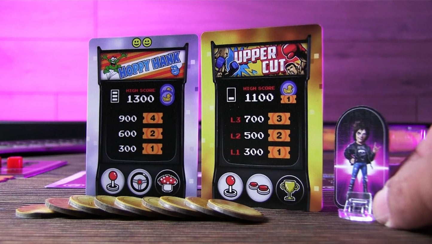 Card samples from Joystick Heroes with colorful graphics