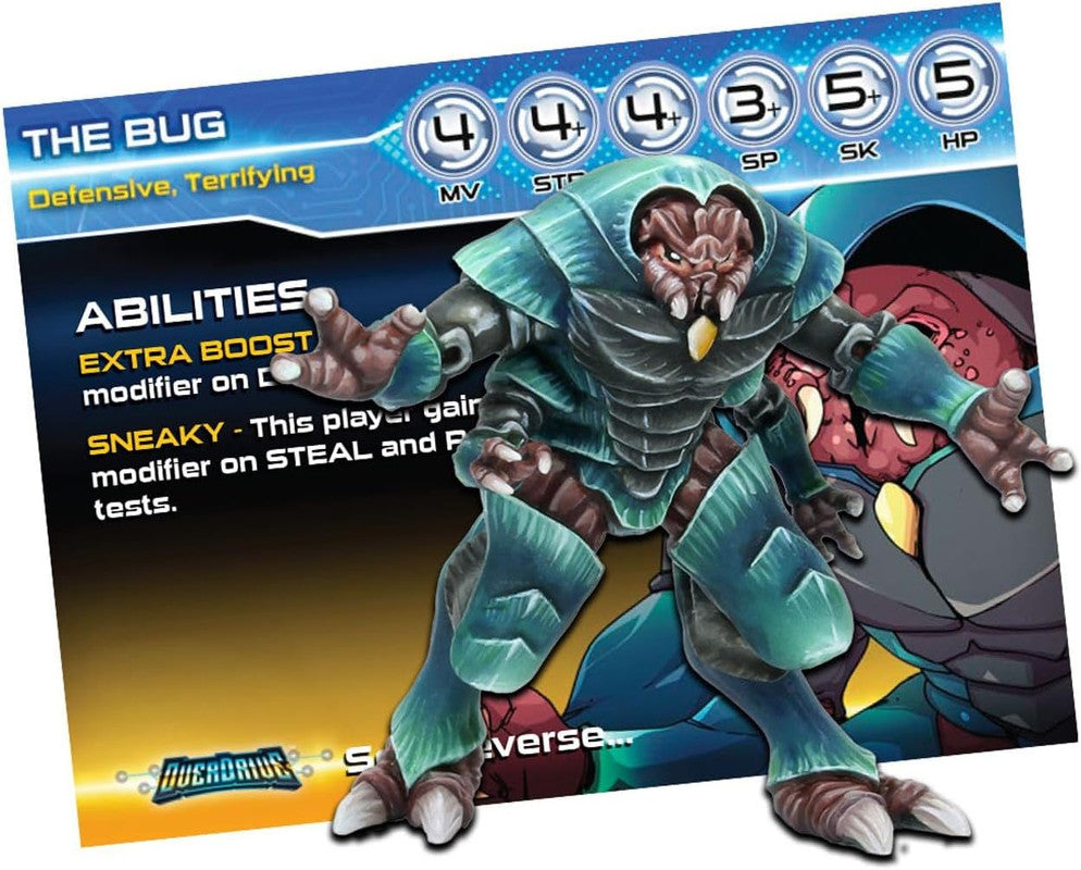 Overdrive Rival Pack The Bug character card with stats and abilities shown