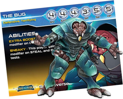 Overdrive Rival Pack The Bug character card with stats and abilities shown