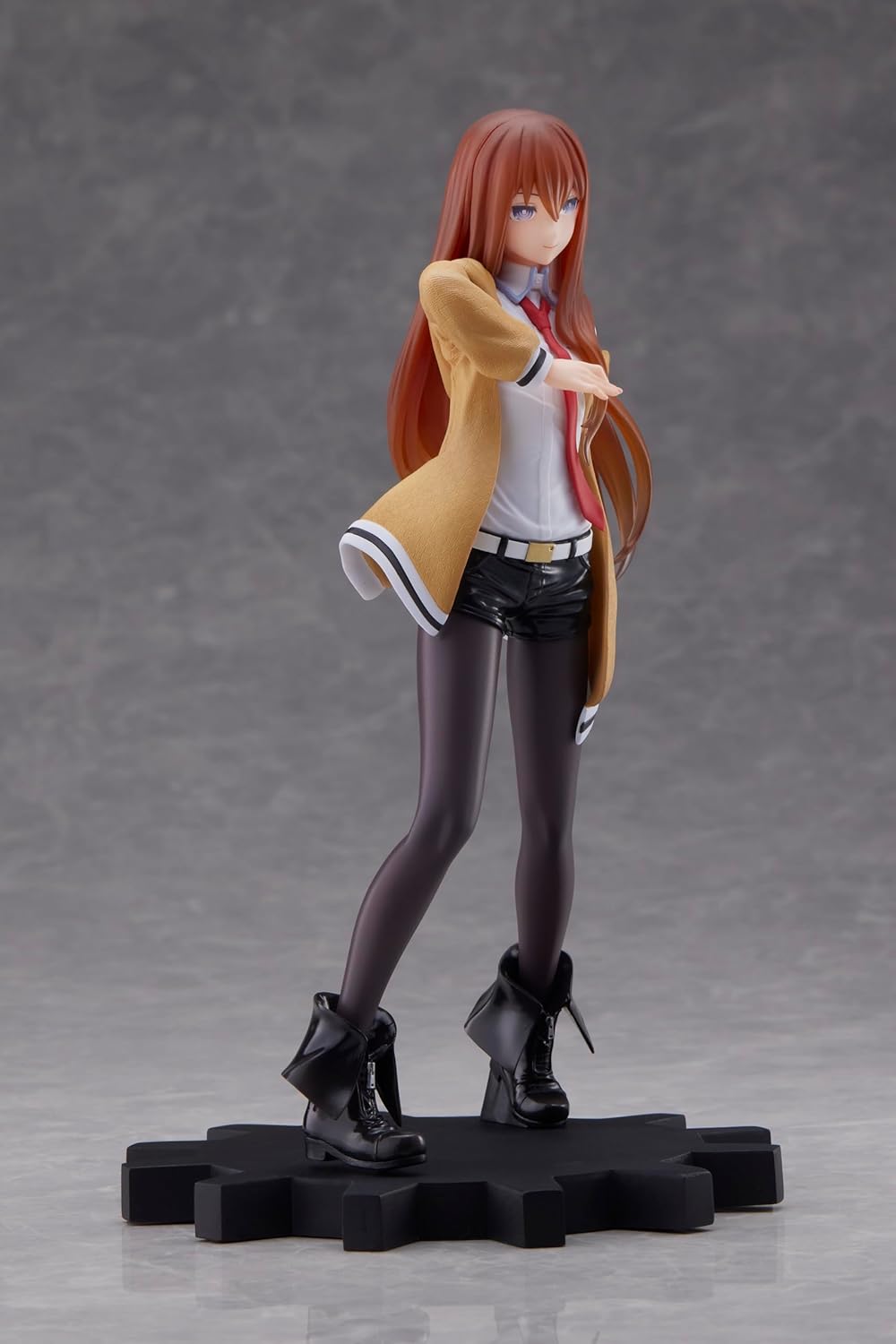 Side view of Kurisu Makise figure highlighting hair flow and outfit details