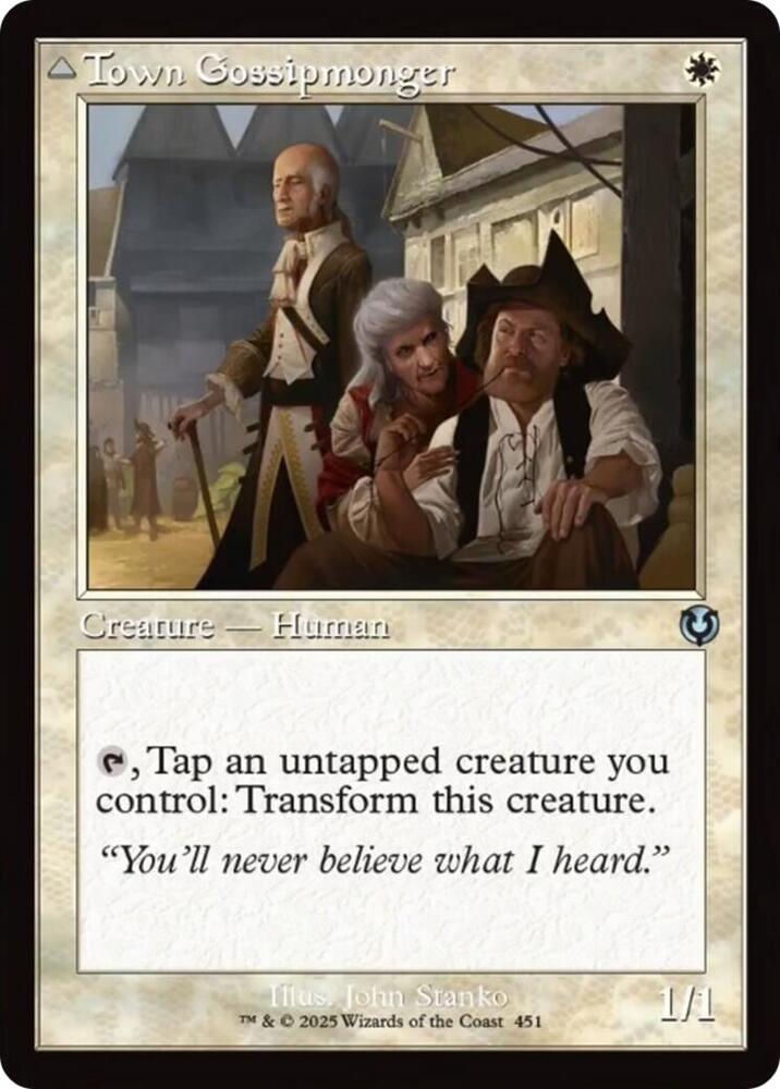 Town Gossipmonger // Incited Rabble 451/287 (Innistrad Remastered)  - Retro Foil
