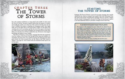 The Tower of Storms campaign guide from Osprey Frostgrave The Wildwoods Part 3 with miniatures and gameplay examples