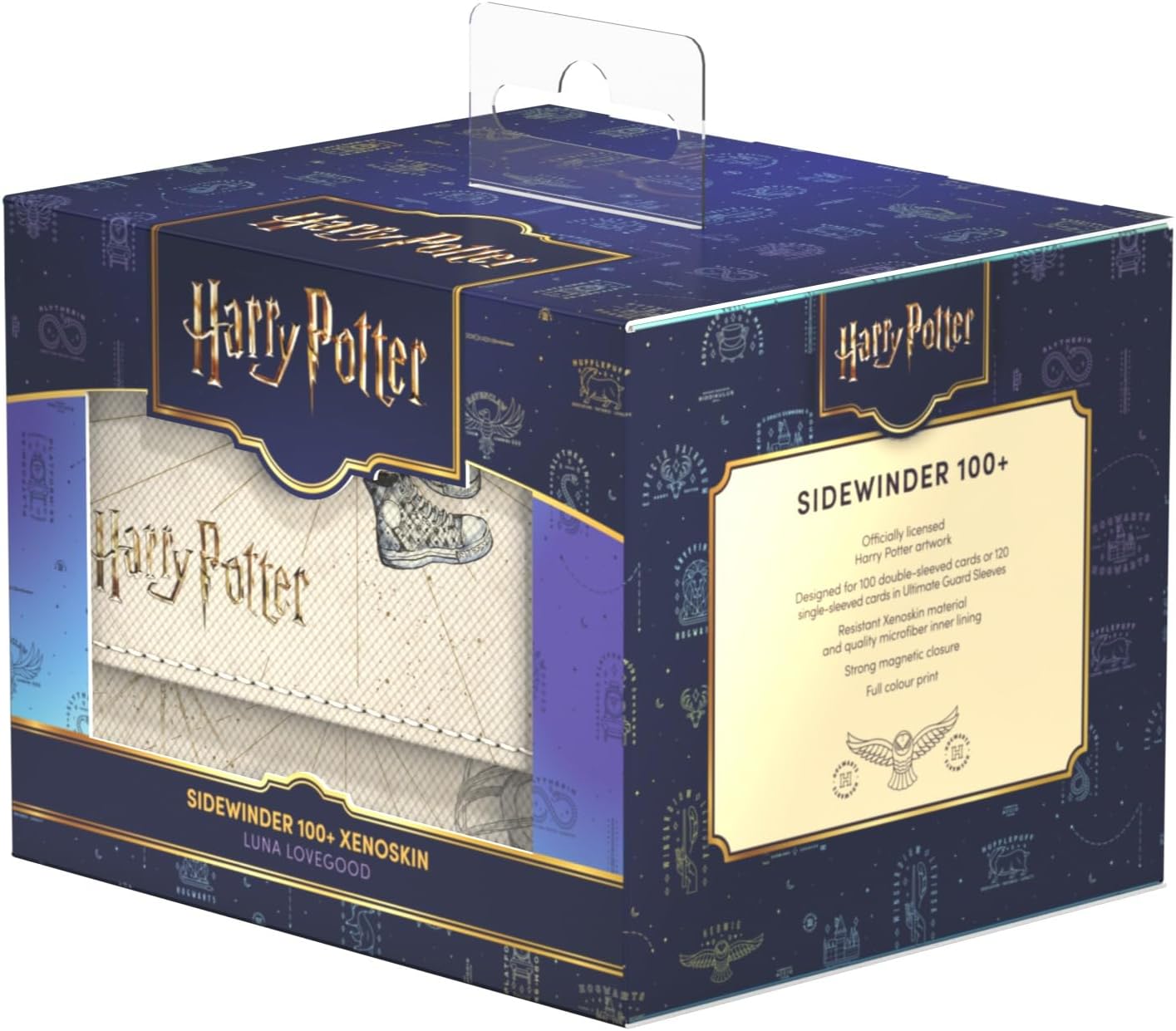Harry Potter Luna Lovegood Sidewinder 100+ deck box in dark blue retail packaging