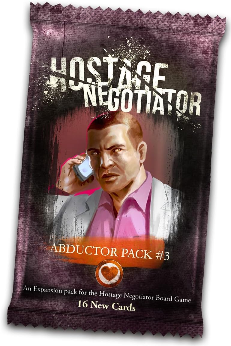Hostage Negotiator Abductor Pack 3 game cover, a man in a pink shirt talks intensely on a phone