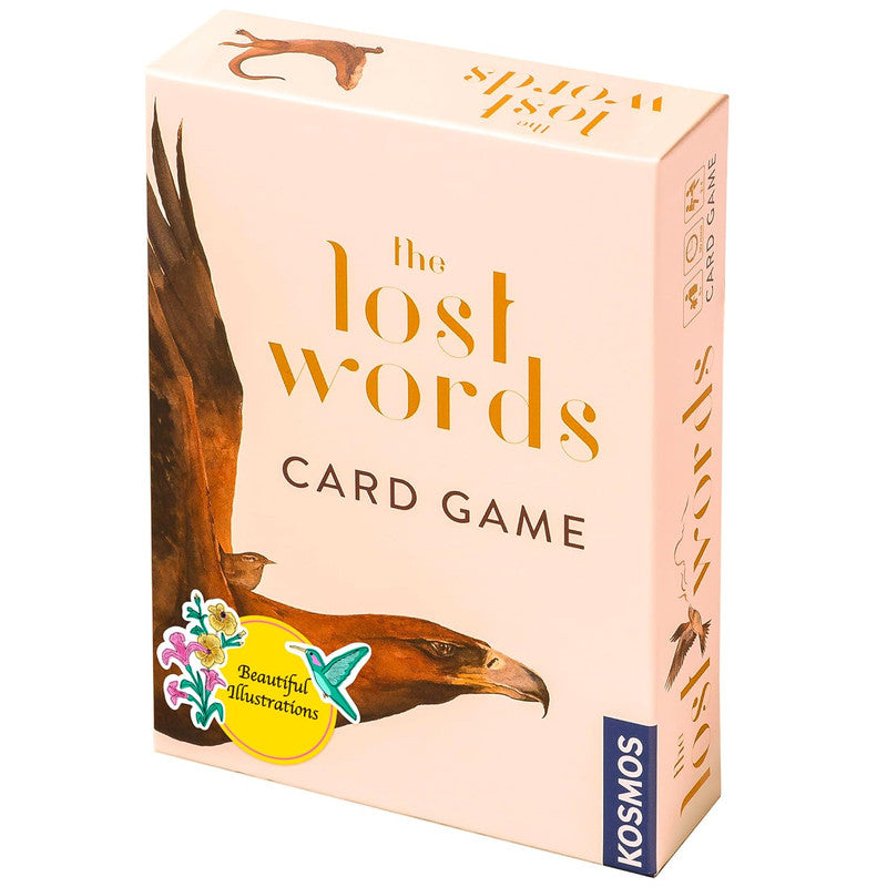 Front packaging of The Lost Words Card Game showing enchanting forest artwork
