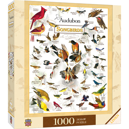 MasterPieces - Poster Art James Audubon Song Birds 1000 Piece Jigsaw - Good Games
