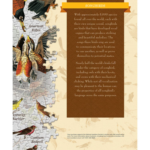 MasterPieces - Poster Art James Audubon Song Birds 1000 Piece Jigsaw - Good Games