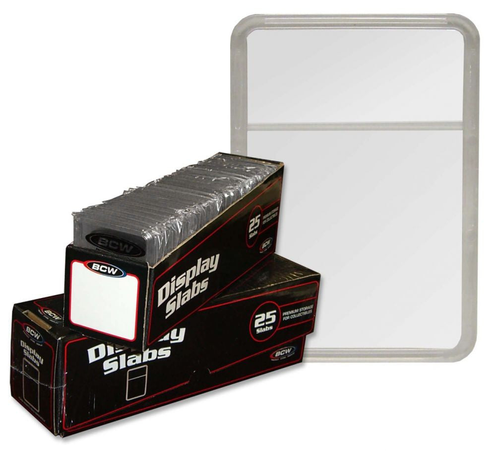 Retail packaging of the BCW No Insert Currency Display Slab