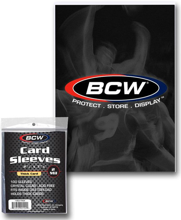Assorted card sleeves in various colors and designs