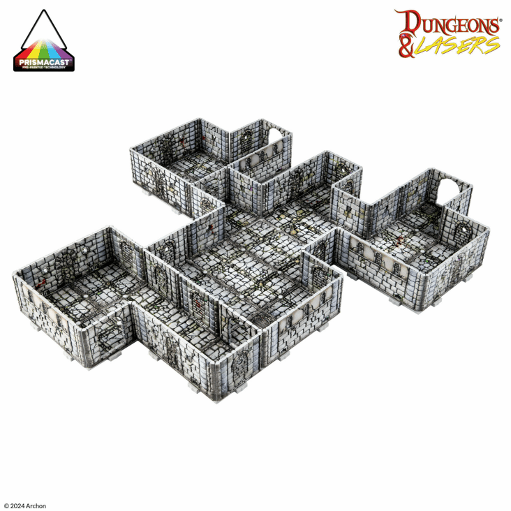 Dungeons &amp; Lasers PrismaCast Pre-Painted Terrain Scale Model- Fantasy Dungeon - Good Games