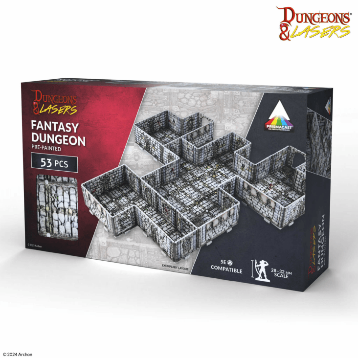 Dungeons & Lasers PrismaCast Pre-Painted Terrain Scale Model- Fantasy Dungeon - Good Games