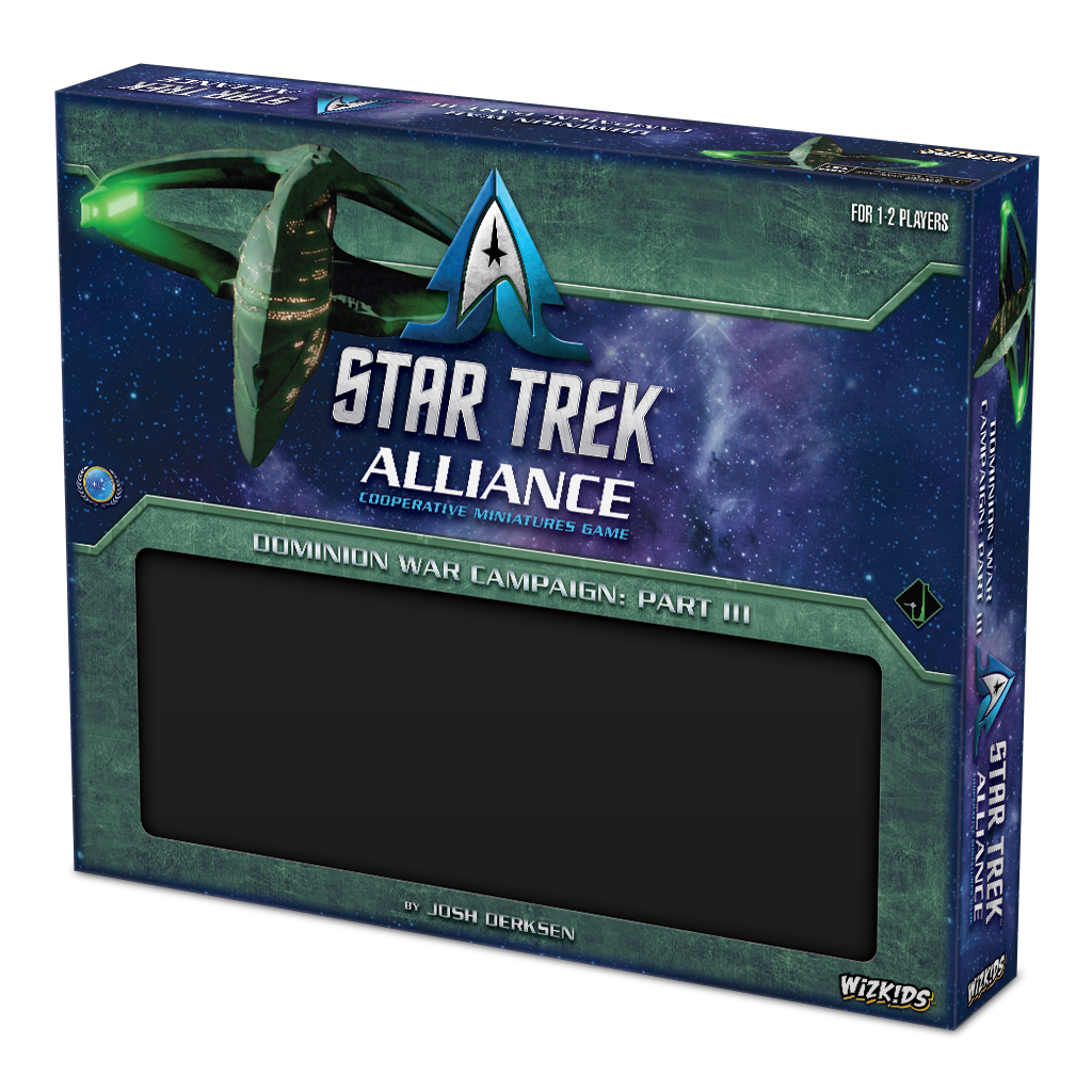 Star Trek Alliance: Dominion War Campaign Part III board game box showing a green spaceship against starry space